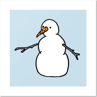 Carrot Nose SnowMan Posters and Art